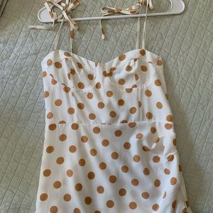 Lulus size small white dress with polka dots. Barely used.